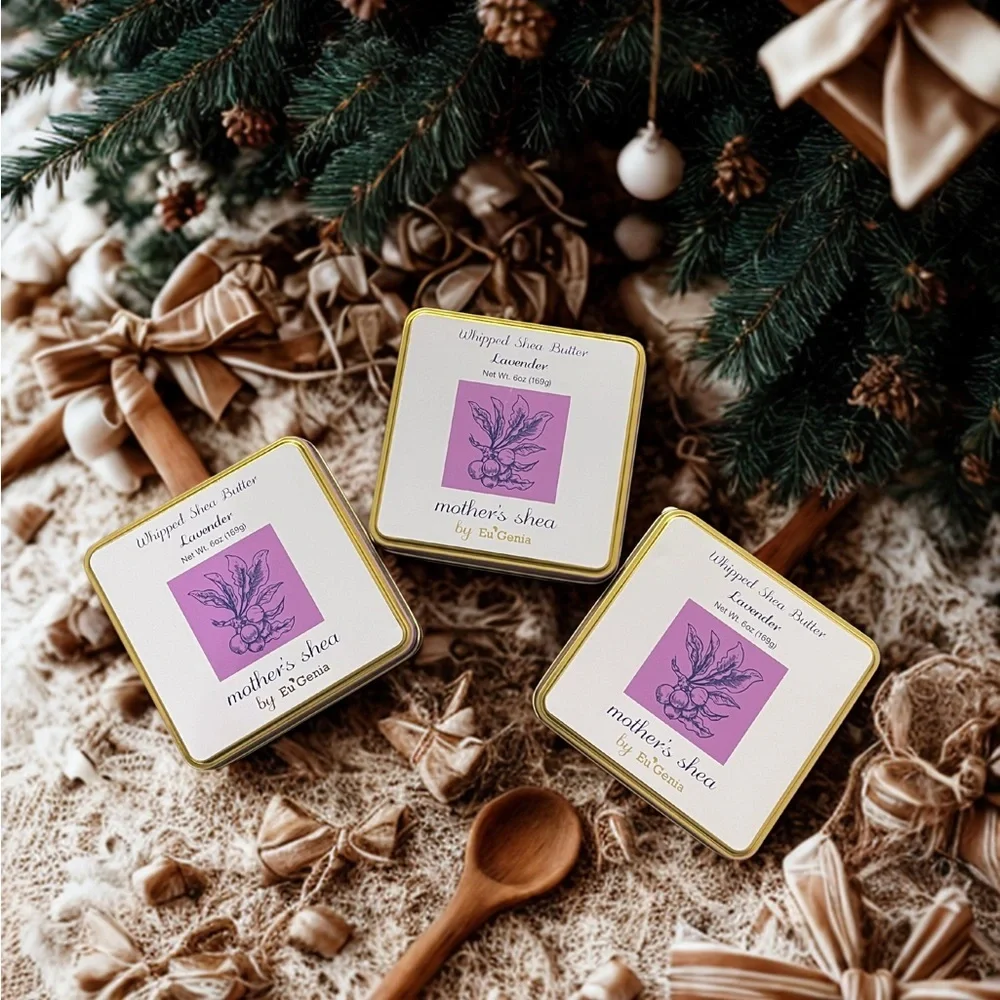 🎄 Eu’Genia Mother’s Lavender Shea Butter Trio (Holiday Gift Set of 3) 6oz - Picture 2 of 9